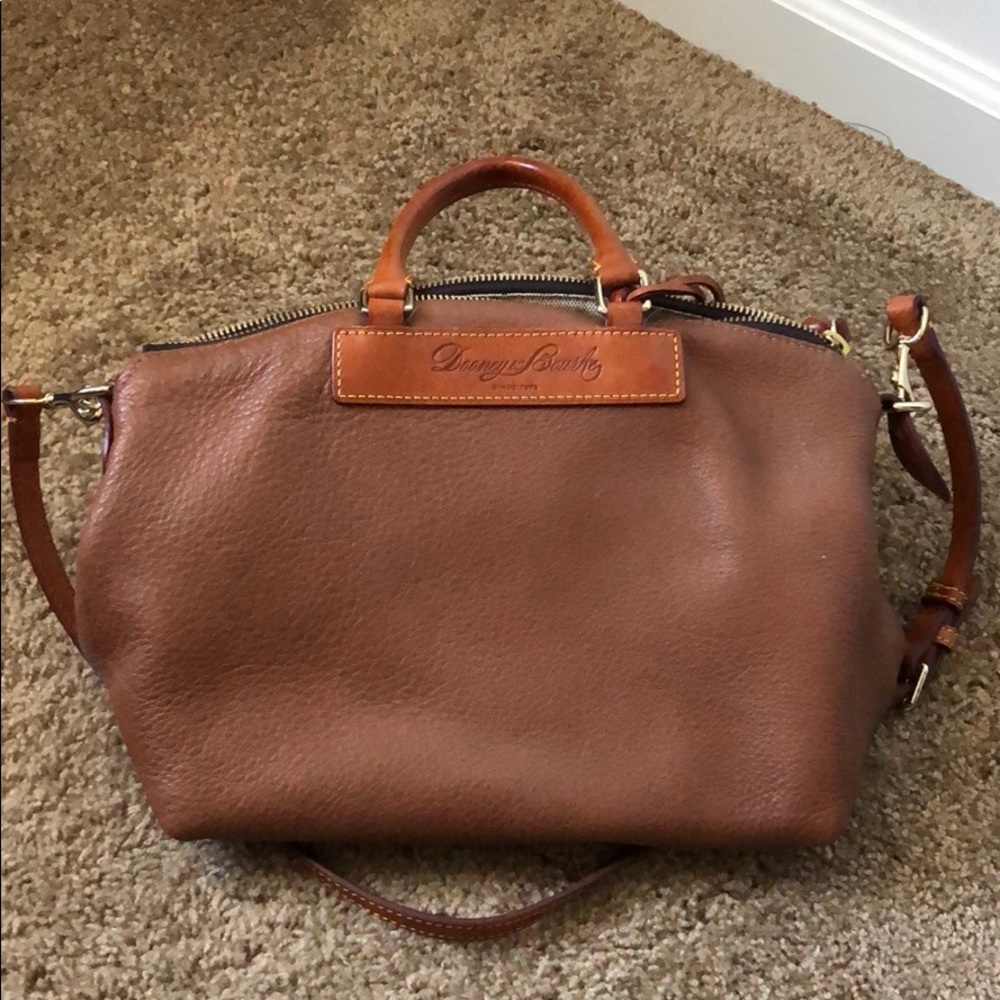 Dooney & Bourke Leather Saddle Tan Satchel
